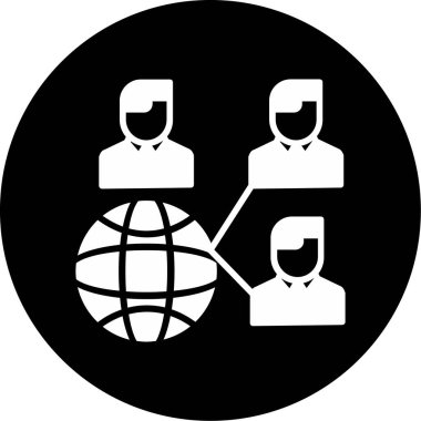 şebeke. Web simgesi basit illüstrasyon