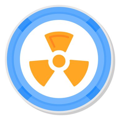 Nükleer güç ikonu vektör illüstrasyonu