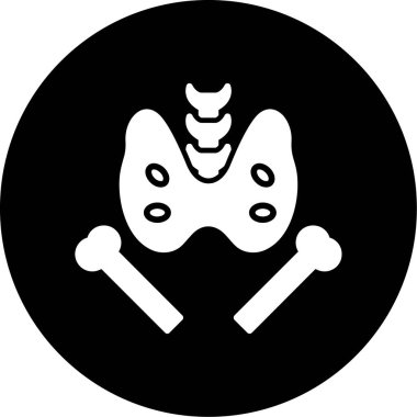 Bir kemik simgesinin vektör illüstrasyonu