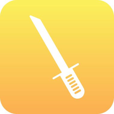 Kılıç vektör simgesi. düz biçim