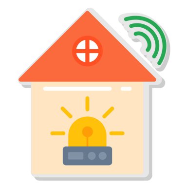 ev wifi sinyal simgesi düz biçimli