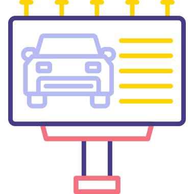 araba simgesi vektör illüstrasyonu