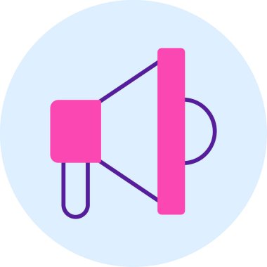 Megafon ikonu vektör illüstrasyonu