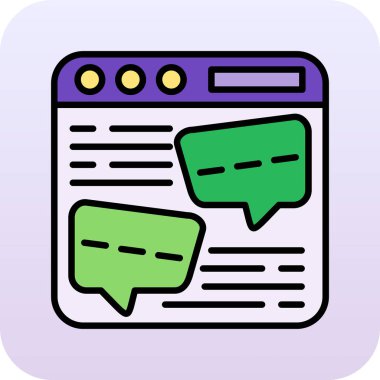 Konuş. Web simgesi basit illüstrasyon