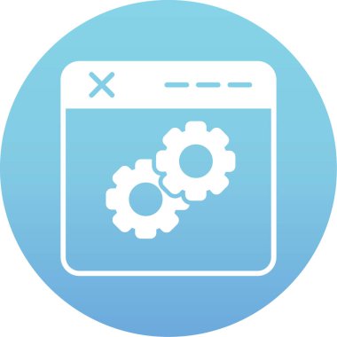 Ayarlar. Web simgesi basit illüstrasyon