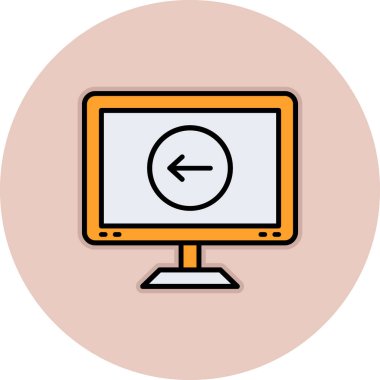 Bir bilgisayar simgesinin vektör illüstrasyonu