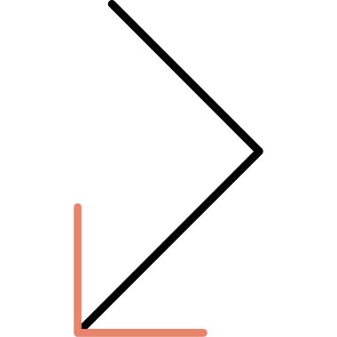 Ok simgesi. Beyaz arkaplanda izole edilmiş vektör illüstrasyonu.