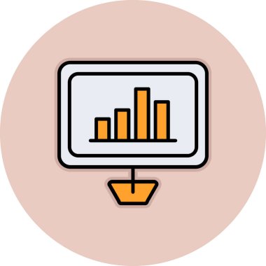 grafik ikonu vektör illüstrasyonu