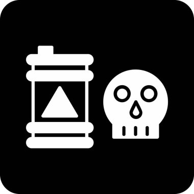 kafatası simgesi, vektör illüstrasyonu