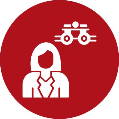 Bir kadın simgesinin vektör illüstrasyonu