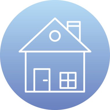 Vektör evi simgesi. vektör illüstrasyonu