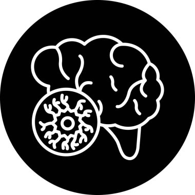 Beyin. Web simgesi basit illüstrasyon