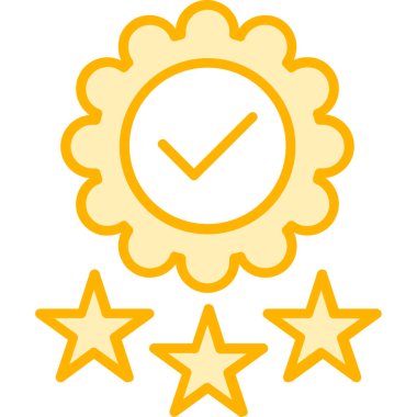 Madalya ödülü ikonu, vektör illüstrasyonu