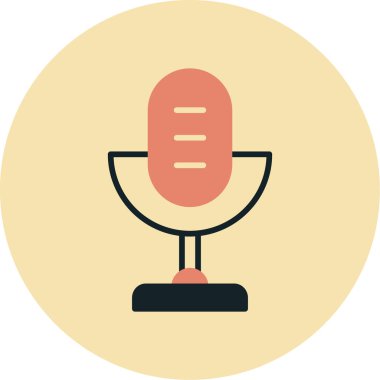 Mikrofon simgesinin vektör illüstrasyonu