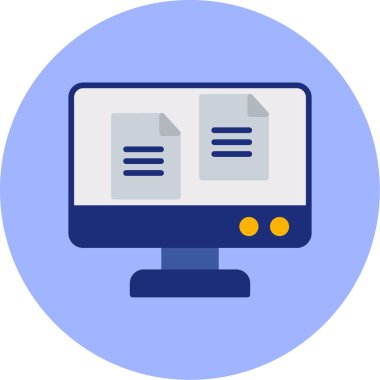 Bilgisayar. Web simgesi basit illüstrasyon