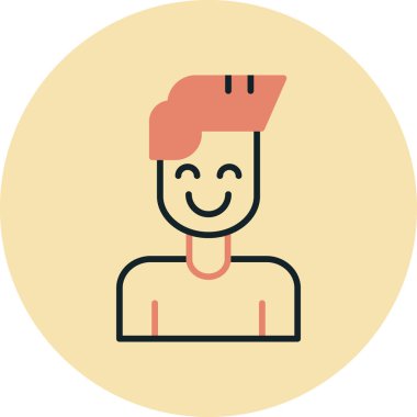 avatar erkek simgesi ana hatlar biçiminde