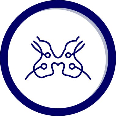 Güzel bir kelebek simgesinin vektör çizimi