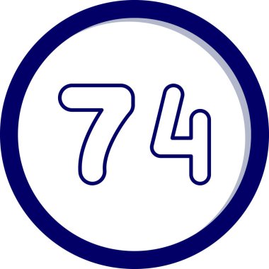 7 - numara 7 işareti - vektör