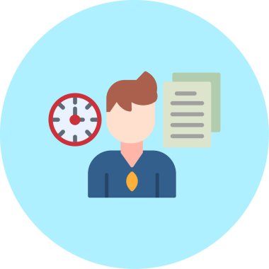 İşadamı Düz Vektör Simgesi