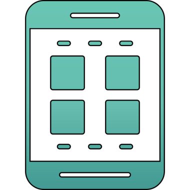 cep telefonu simgesi. akıllı telefon vektör simgeleri düz renk izole