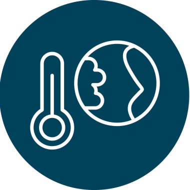 Termometre simgesinin vektör illüstrasyonu