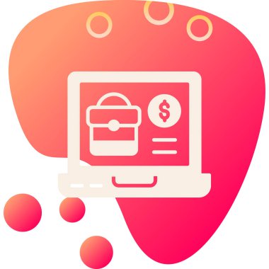 Cüzdan simgesi, vektör illüstrasyonu