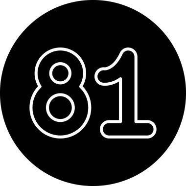 Bir 8 sayısının vektör illüstrasyonu