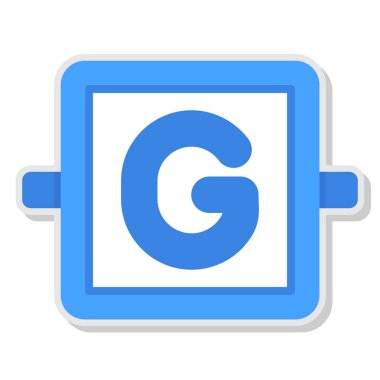 Mavi harfli g harfi logo tasarımı