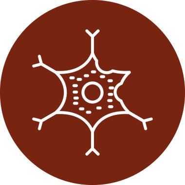 kar Tanesi simgesi vektör çizimi