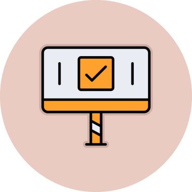 İşaretleme simgesi vektör illüstrasyonunu kontrol et