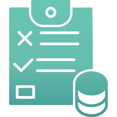 Kontrol listesi. Web simgesi basit illüstrasyon