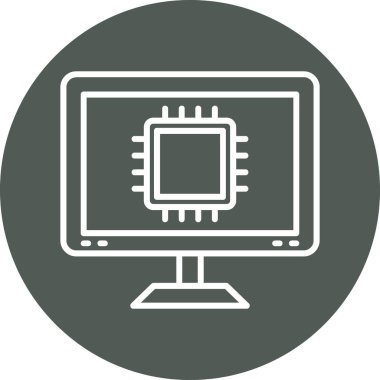 Dizüstü bilgisayar simgesinin vektör çizimi