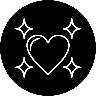 Kalp. Web simgesi basit illüstrasyon