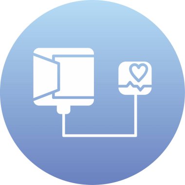 Kalp ikonu vektör illüstrasyonu