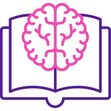 Beyin. Web simgesi basit illüstrasyon