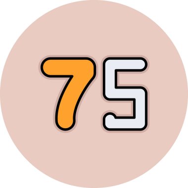 Sekiz numaralı simge vektör çizimi