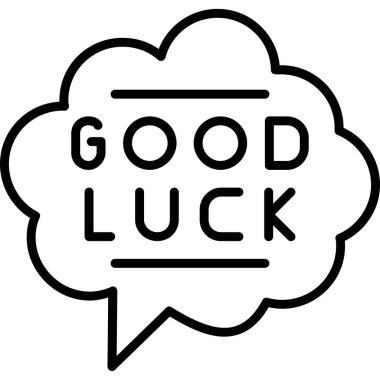 İyi şanslar ikon vektör illüstrasyonu