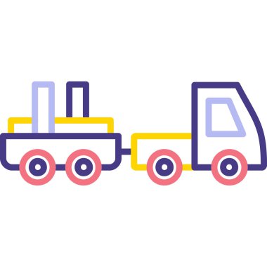 Kamyon. Web simgesi basit illüstrasyon