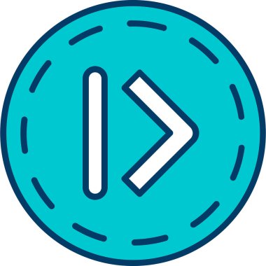 ok yönü sağ simgesi - taslak biçimi