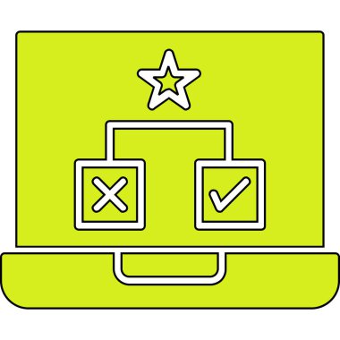 Basit vektör simgesi, işaretleme işareti çizimi