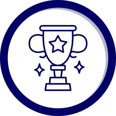 ödül kupasının modern simgesi, vektör illüstrasyonu