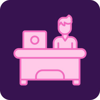 Vektör çizimi. Adam kanepede oturup video izliyor..