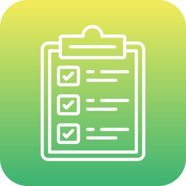 Soyut arkaplanda kontrol listesi simgesi izole edildi