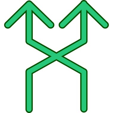 Yeşil bir simgenin vektör illüstrasyonu