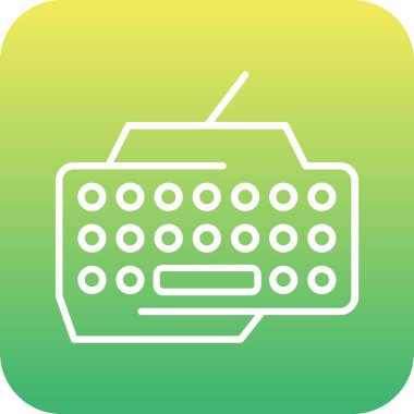 Güzel Hesap Makinesi Glyph Vektör Simgesi