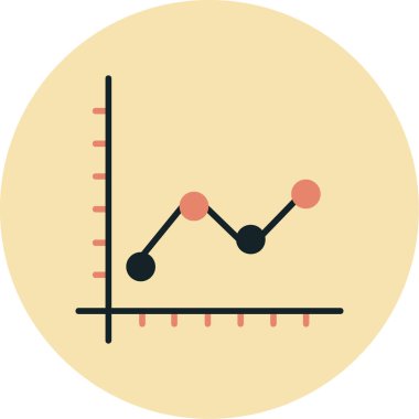 grafik vektörü düz renk simgesi