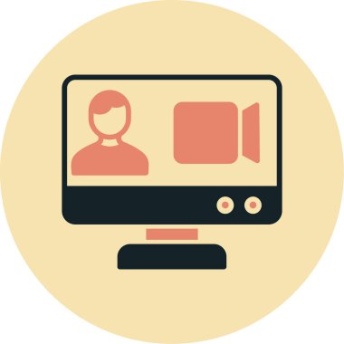 Televizyon. Web simgesi basit illüstrasyon