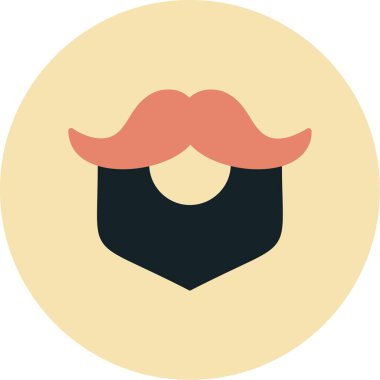 Sakal Web simgesi, vektör illüstrasyonu