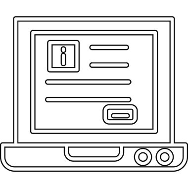 Dijital tablet vektör illüstrasyon tasarımlı bilgisayar