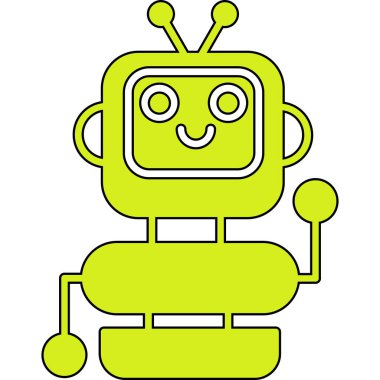 Robot simgesi, vektör çizimi